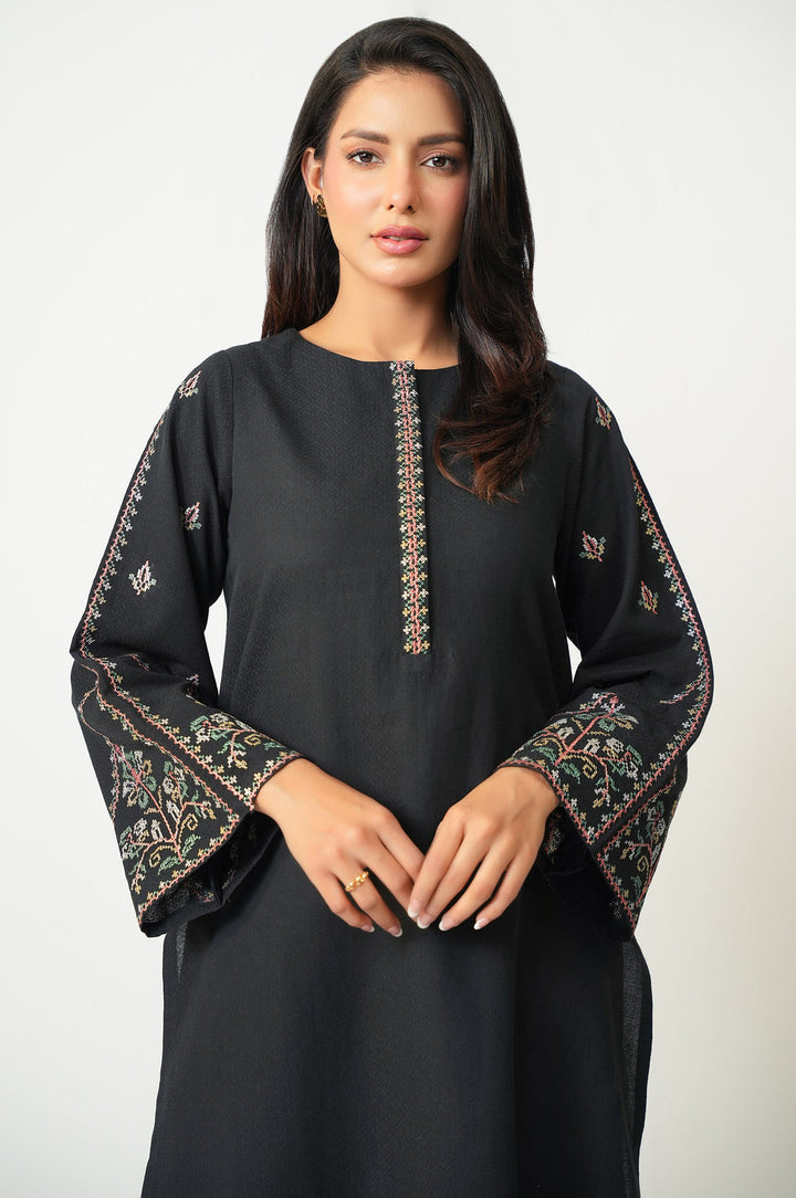 Dobby Black Stitched Suit - Zeen