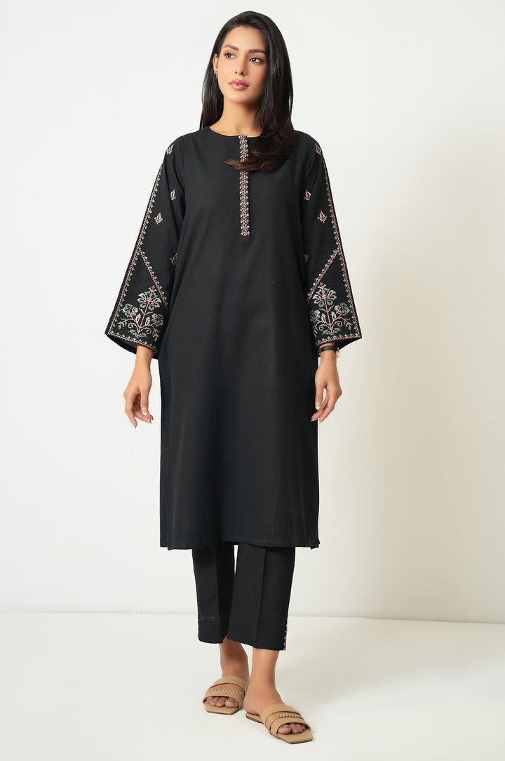 Dobby Black Stitched Suit - Zeen