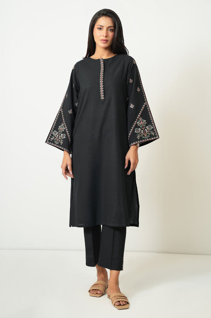 Dobby Black Stitched Suit - Zeen