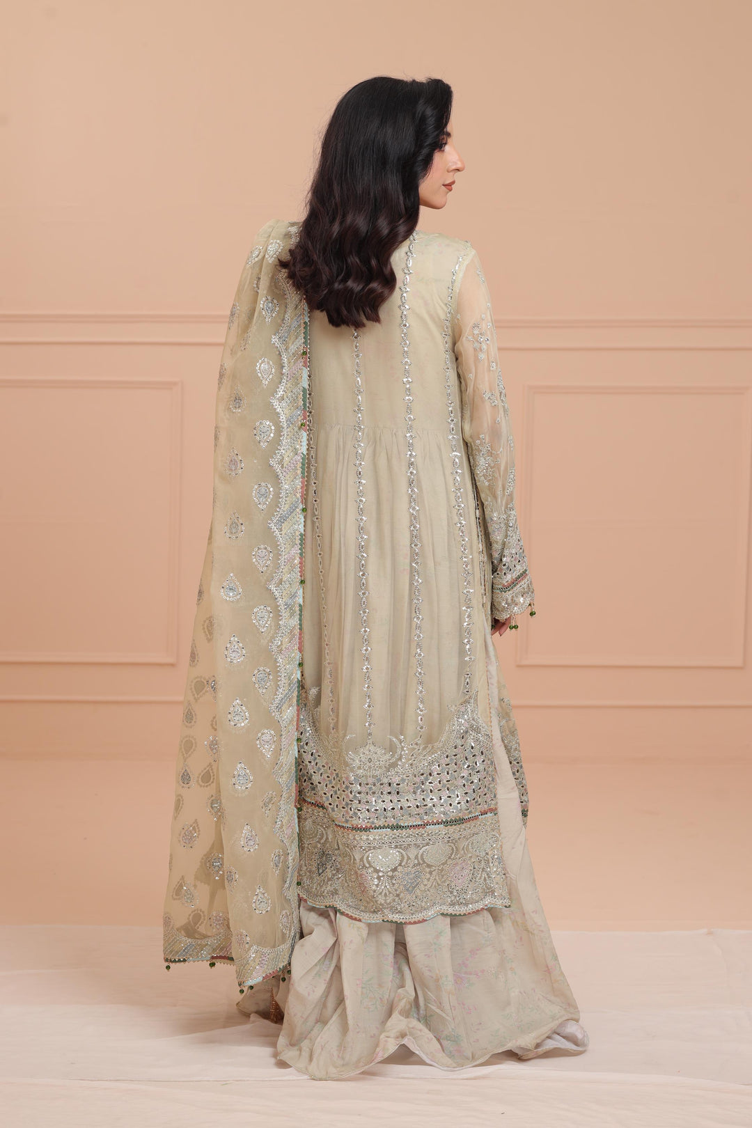 Embroidered Chiffon - Jazmin Wedding Formals Stitched