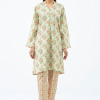 Cotton Linen Viscose Beige Stitched Suit - Zeen