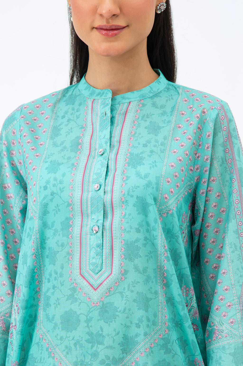 Lawn Green Stitched Suit - Zeen