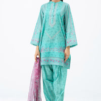 Lawn Green Stitched Suit - Zeen