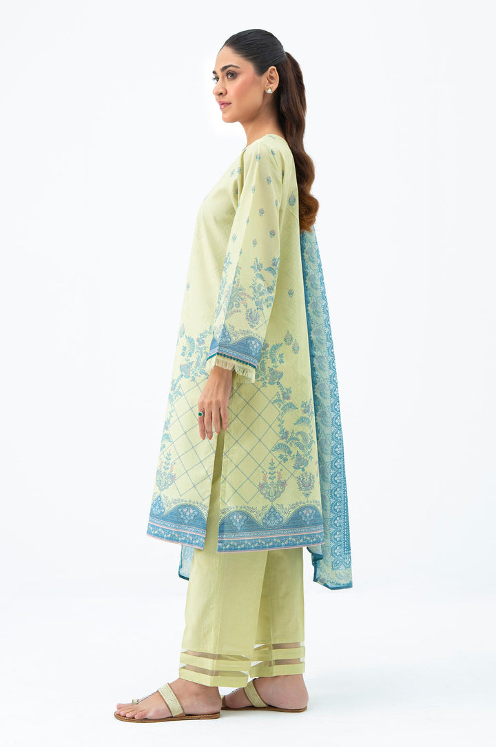 Embroidered Lime Stitched Suit - Zeen