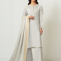 Dobby Mysuri White Stitched Suit - Zeen