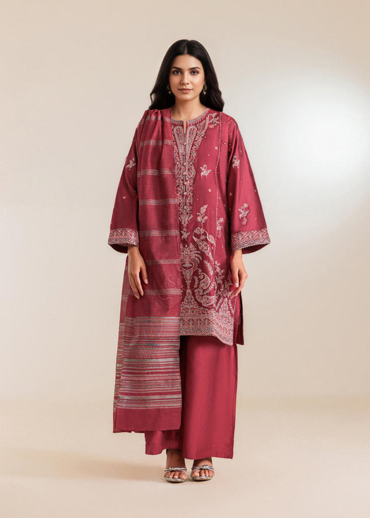 Cotton Pink Stitched Suit - Bonanza