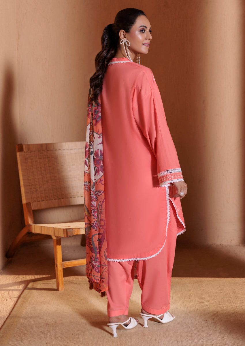 Cambric Peach Stitched Suit - Bonanza