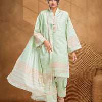 Jacquard Mint Green Stitched Suit - Bonanza