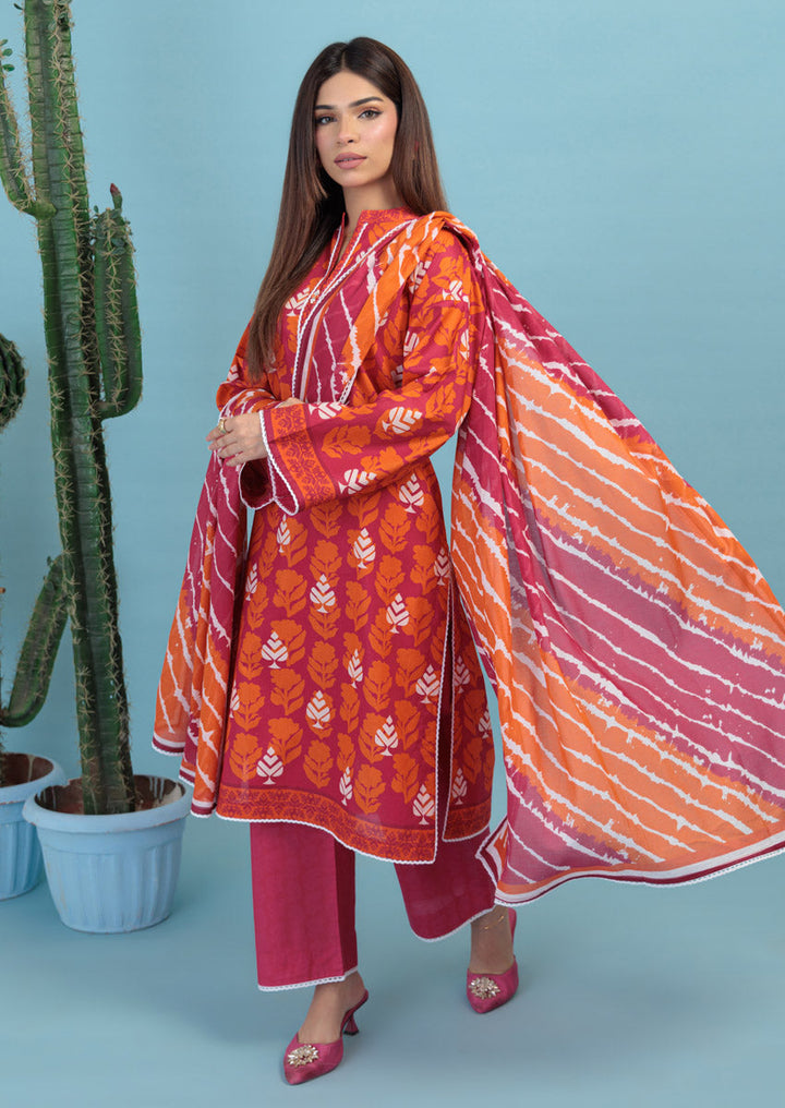 Lawn Pink Stitched Suit - Bonanza