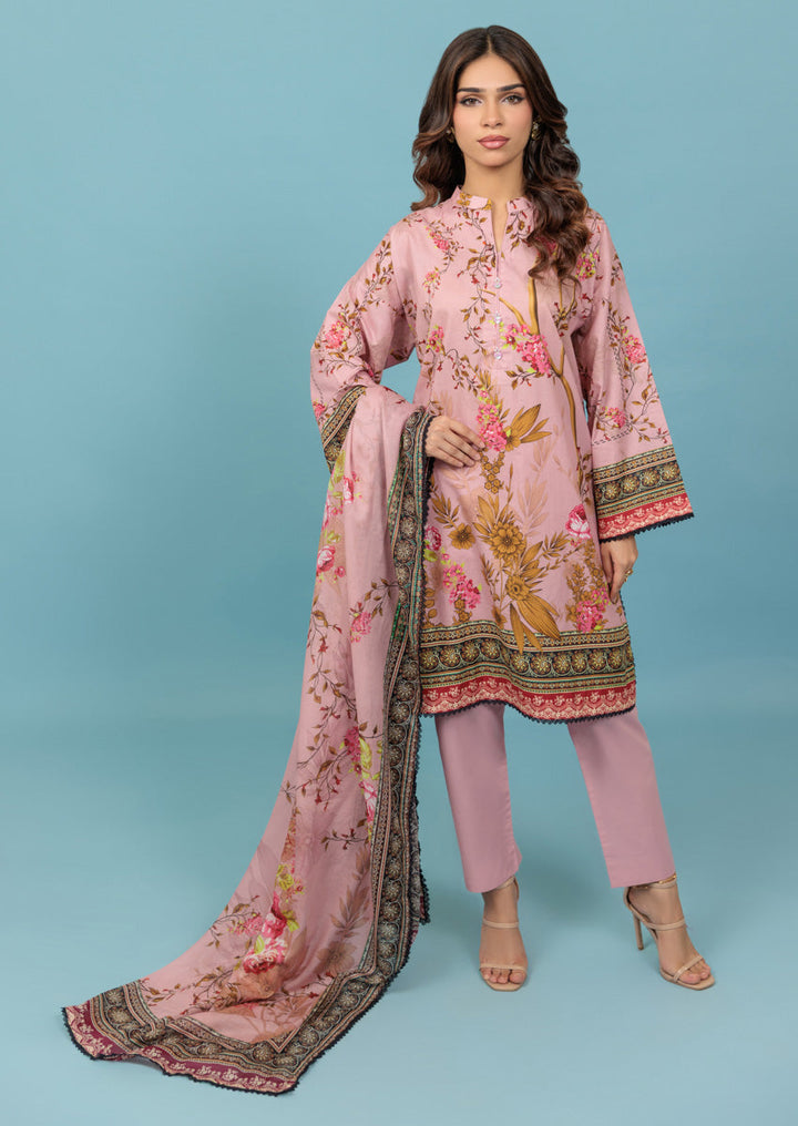 Lawn Pink Stitched Suit - Bonanza