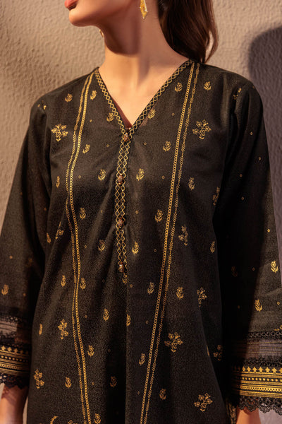 Printed Ayudia Black Stitched Suit - Bonanza