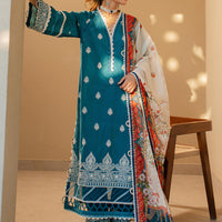 Embroidered Chikankari Ferozi Stitched Suit - Zellbury
