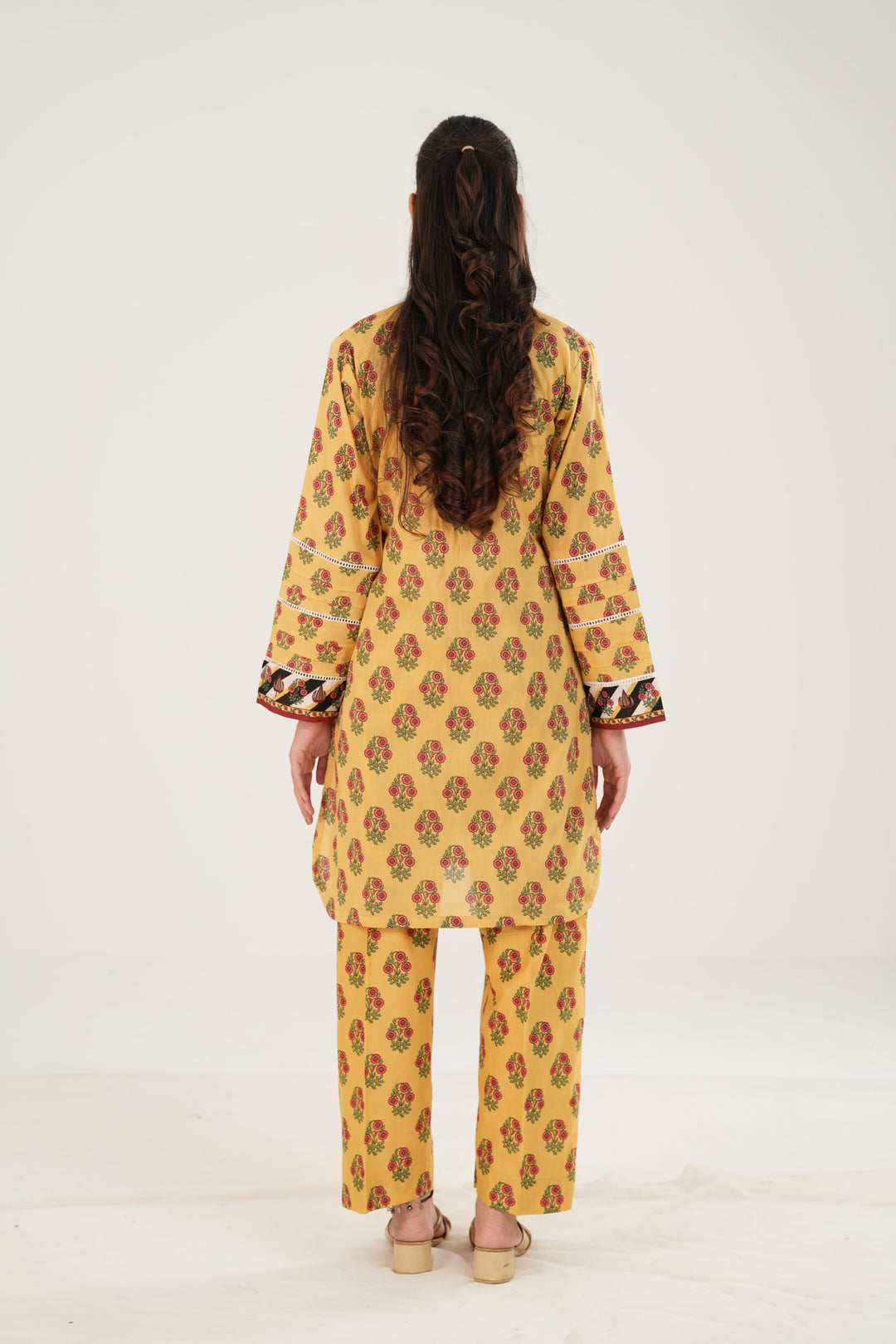 Lawn Yellow Stitched Suit - Zellbury