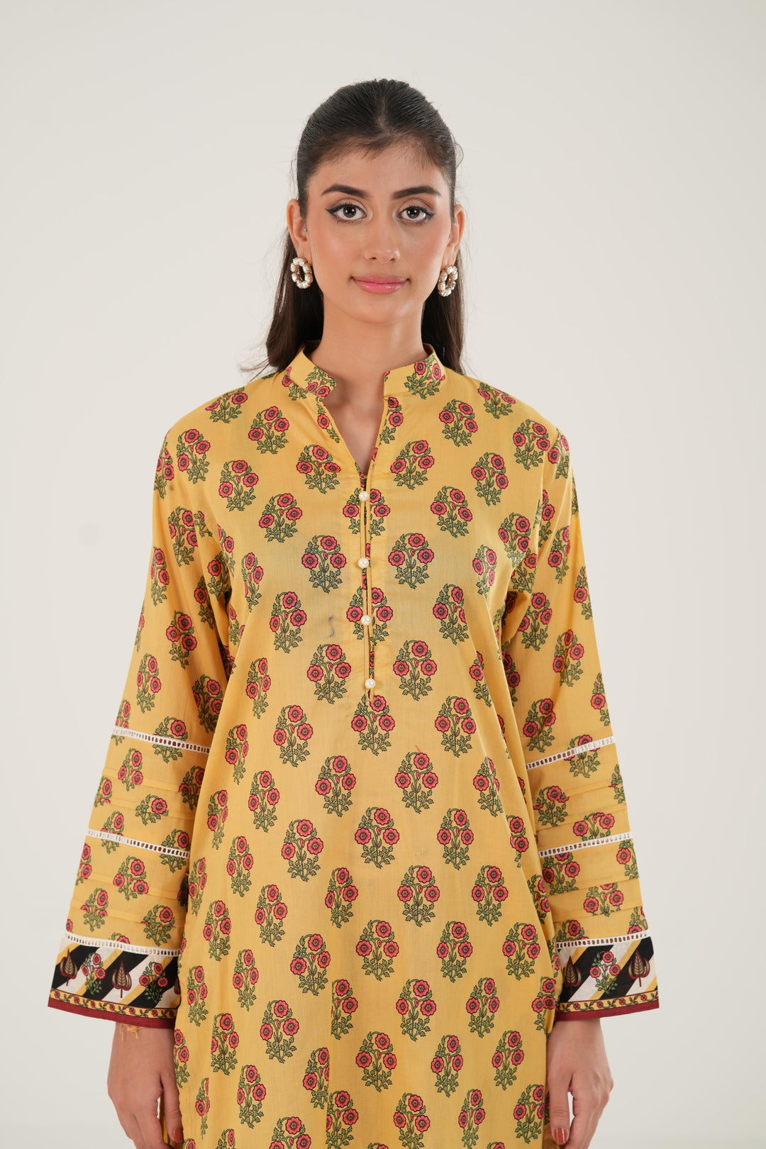 Lawn Yellow Stitched Suit - Zellbury