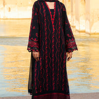 Embroidered Lawn Black Stitched Suit - Zellbury
