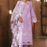 Embroidered Lawn Lilac Stitched Suit - Zellbury