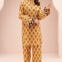 Lawn Yellow Stitched Suit - Zellbury