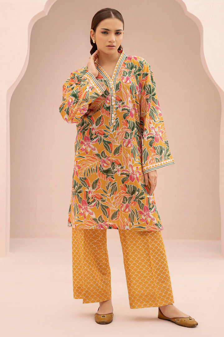 Lawn Yellow Stitched Suit - Zellbury