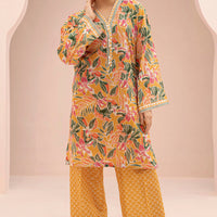 Lawn Yellow Stitched Suit - Zellbury