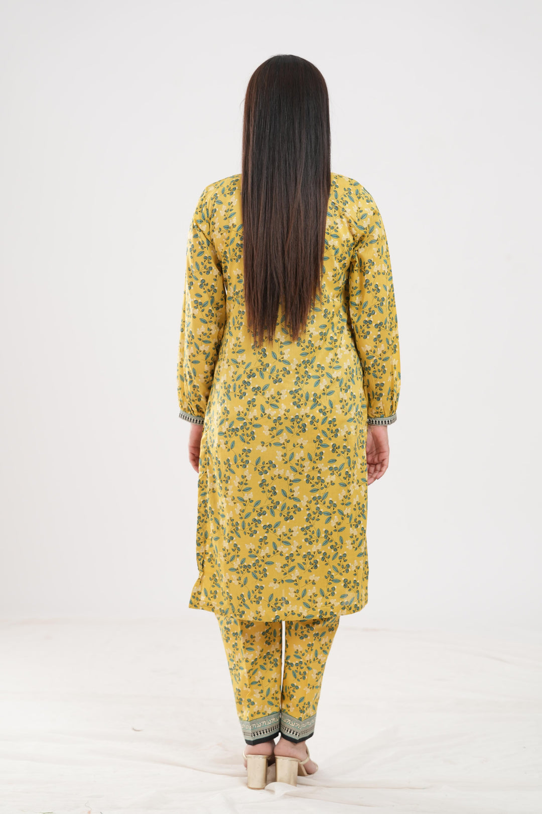 Lawn Yellow Stitched Suit - Zellbury
