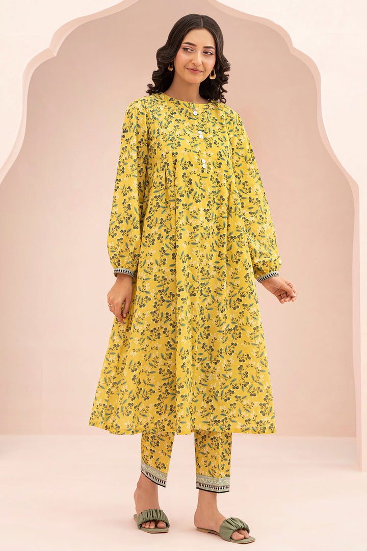 Lawn Yellow Stitched Suit - Zellbury