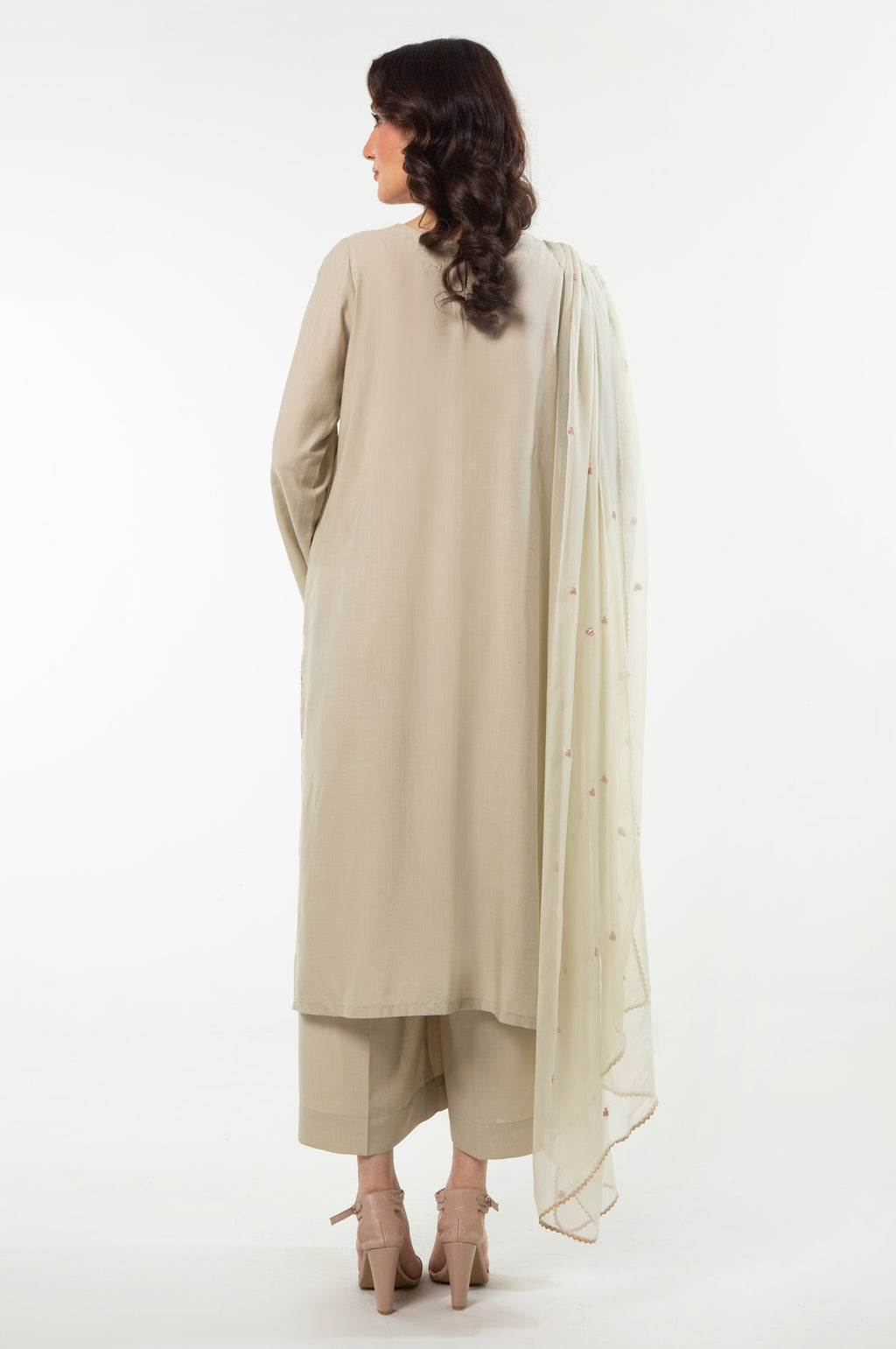 Dull Raw Silk Green Stitched Suit - Zeen