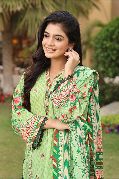 Khaddar Green Mist Stitched Suit - Khas