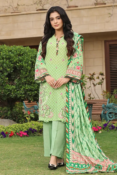 Khaddar Green Mist Stitched Suit - Khas