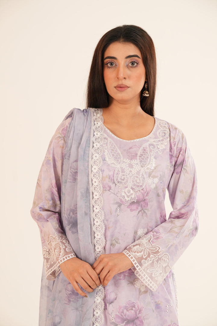 Lilac Haze - Xenia Printed Stitched