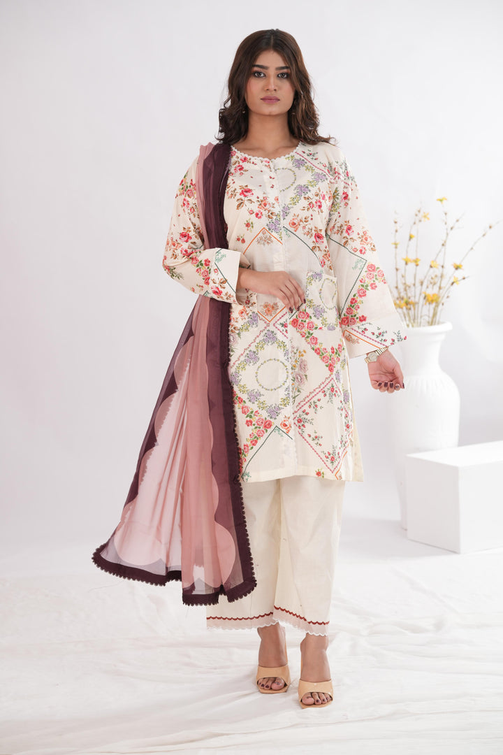 Zarya-9A | Zara Shahjahan Stitched - Coco Prints Edit III