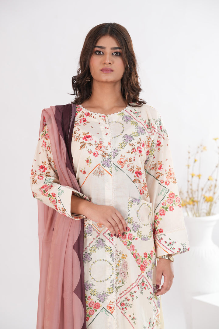 Zarya-9A | Zara Shahjahan Stitched - Coco Prints Edit III