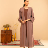 Althea Mauve Satin Abaya