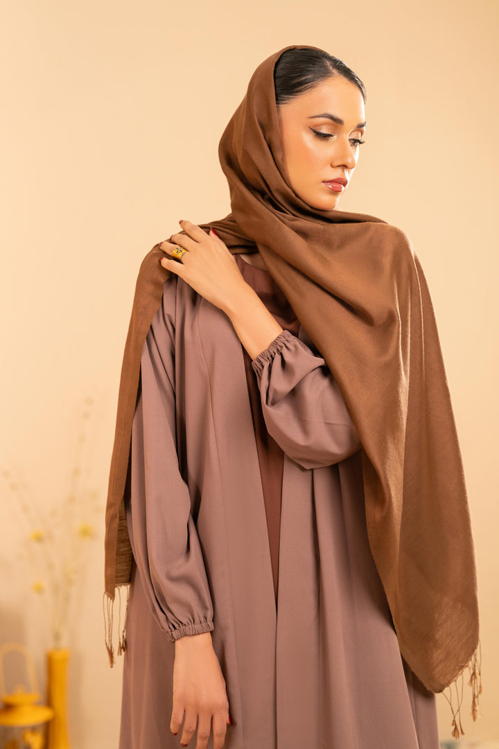 Althea Mauve Satin Abaya