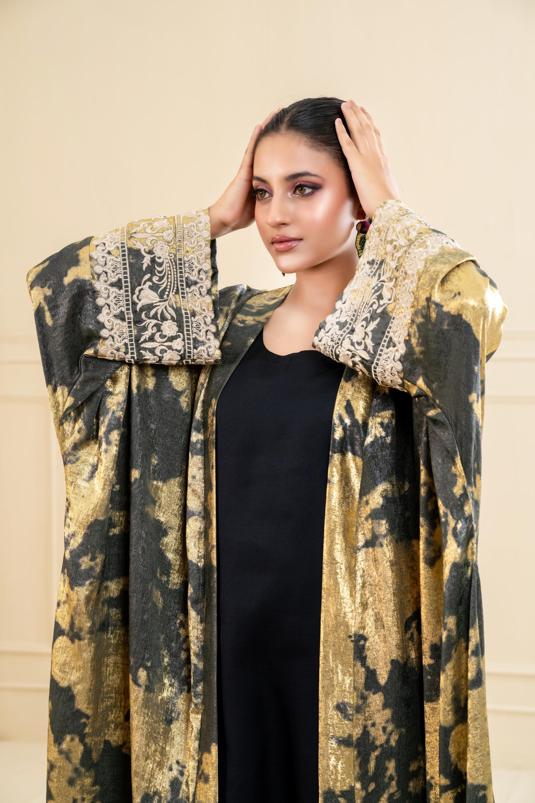 Gold Brush Abaya