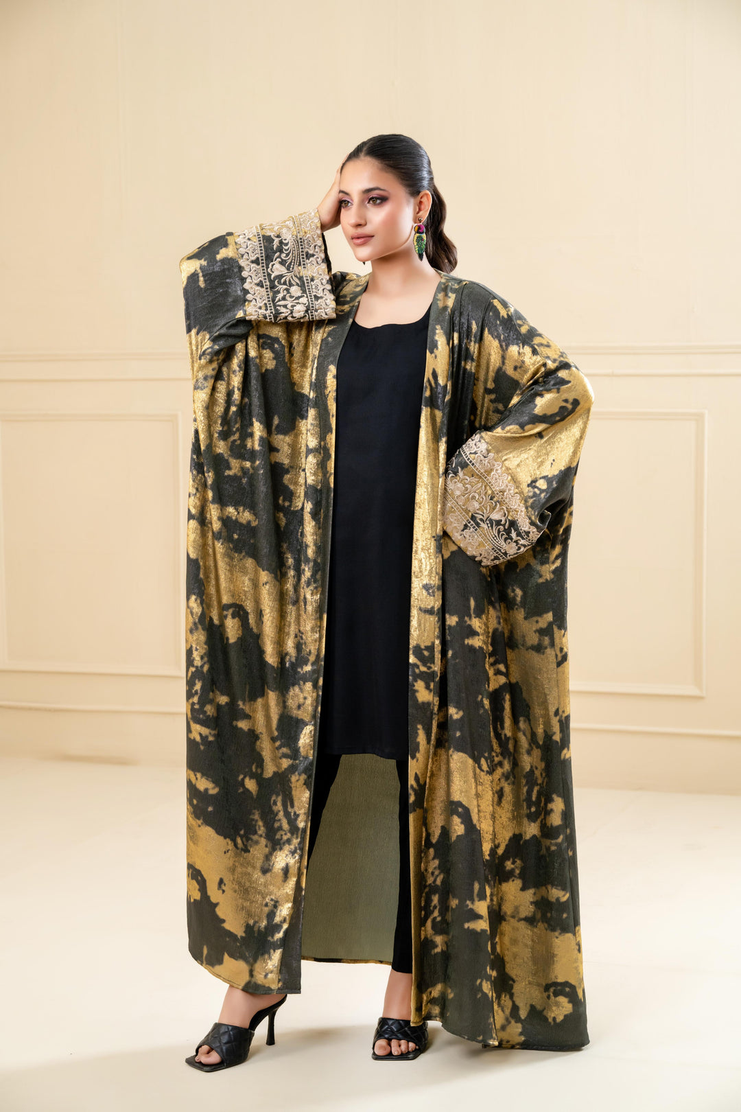 Gold Brush Abaya