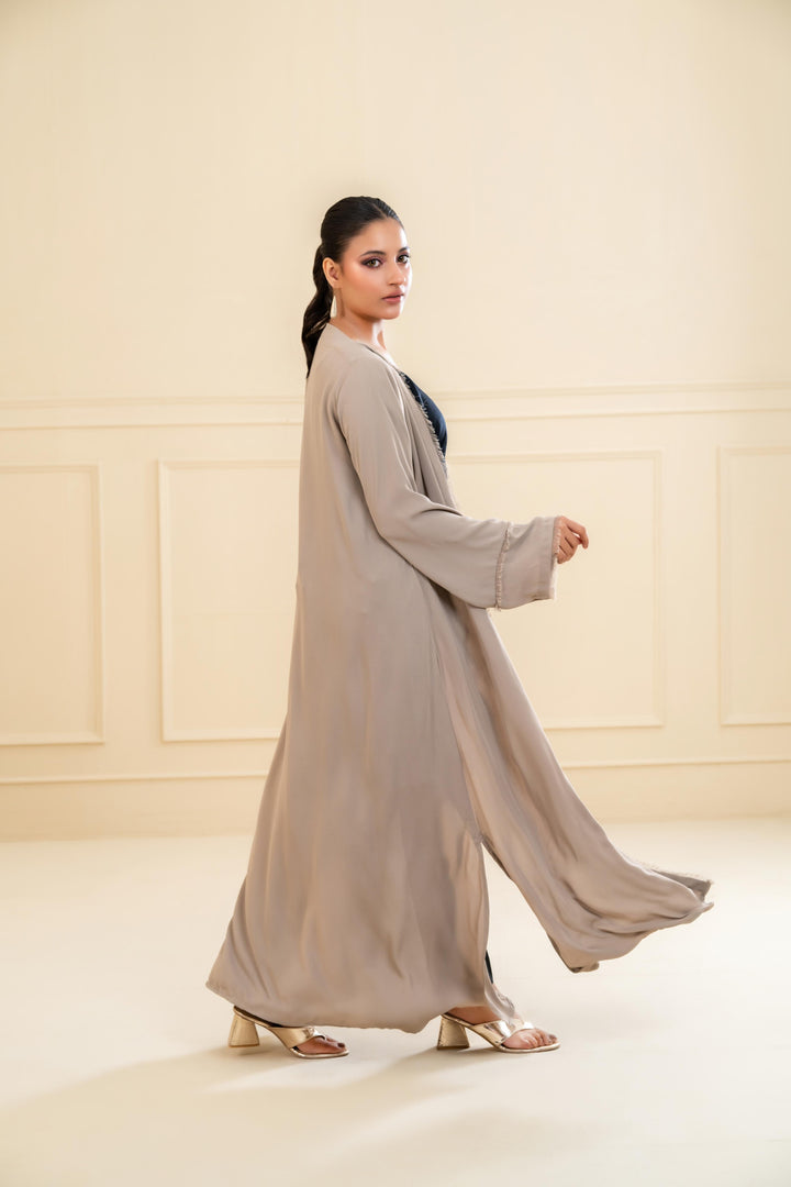 Zayna Textured Open Abaya