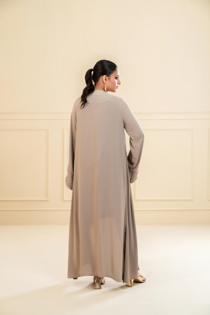 Zayna Textured Open Abaya