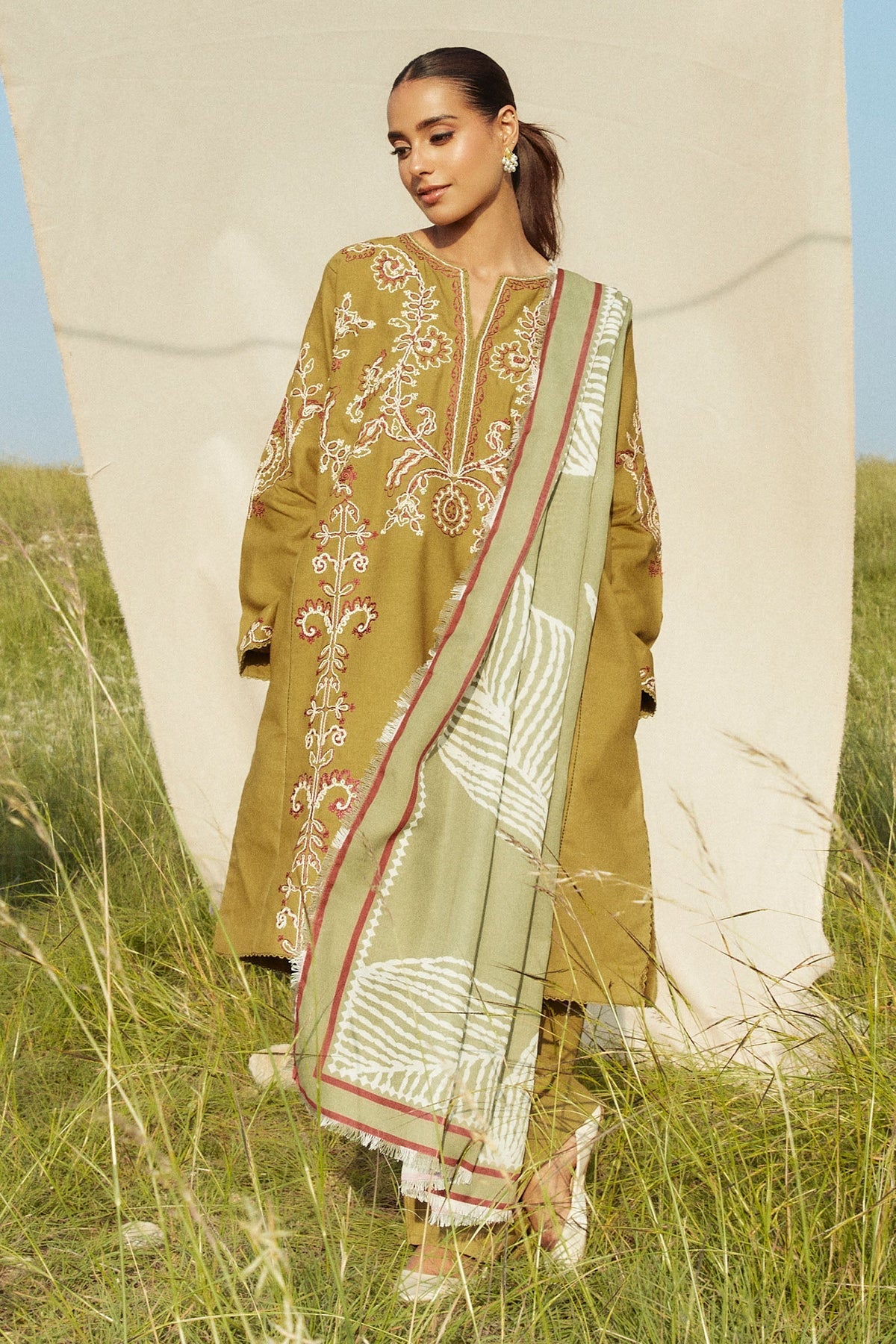 Peridot-5A - Coco by Zara Shahjahan Winter Stitched