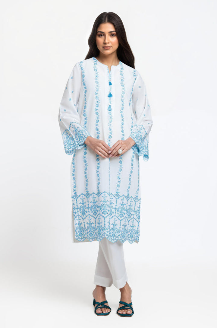 Cambric White Stitched Suit - Bonanza