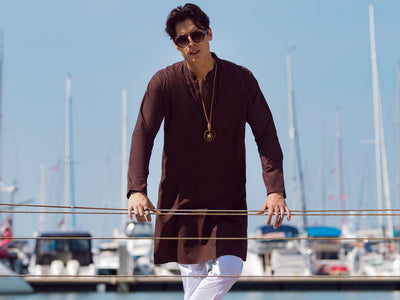 Cotton Brown Kurta - Almirah