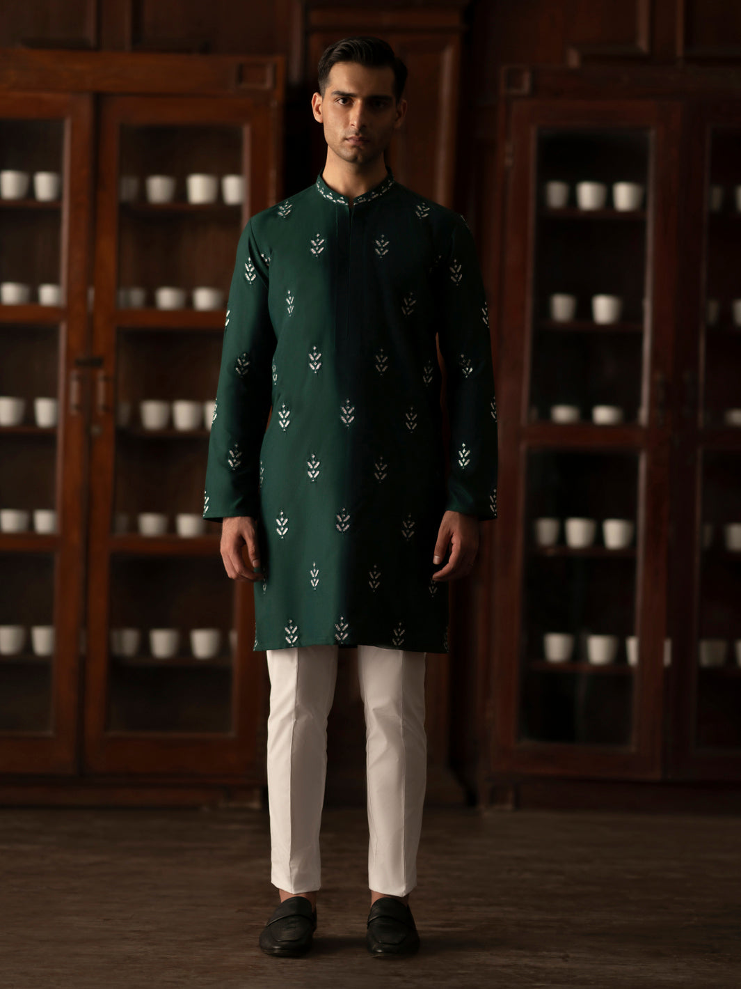 Blended Green Kurta - Almirah