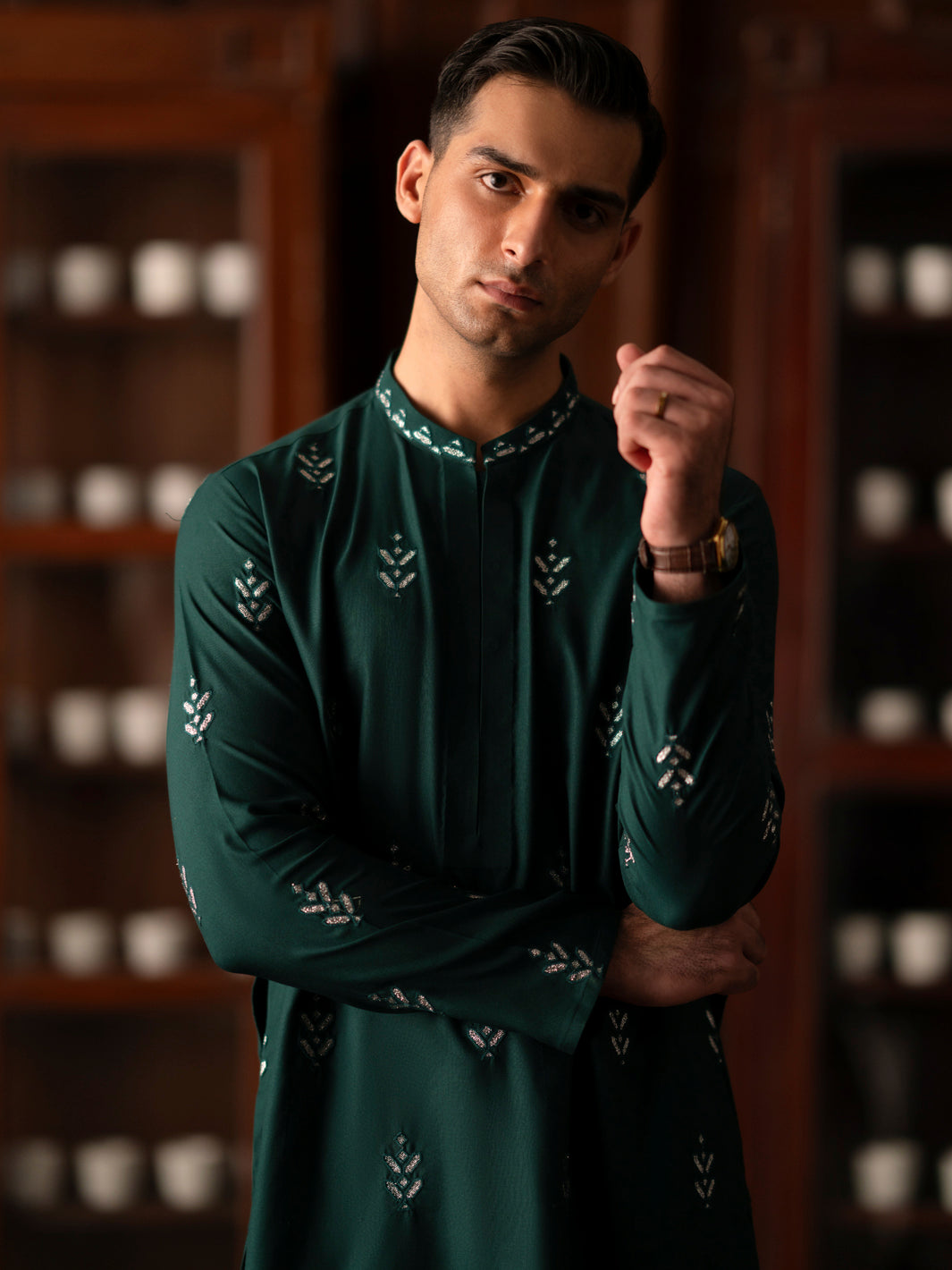 Blended Green Kurta - Almirah