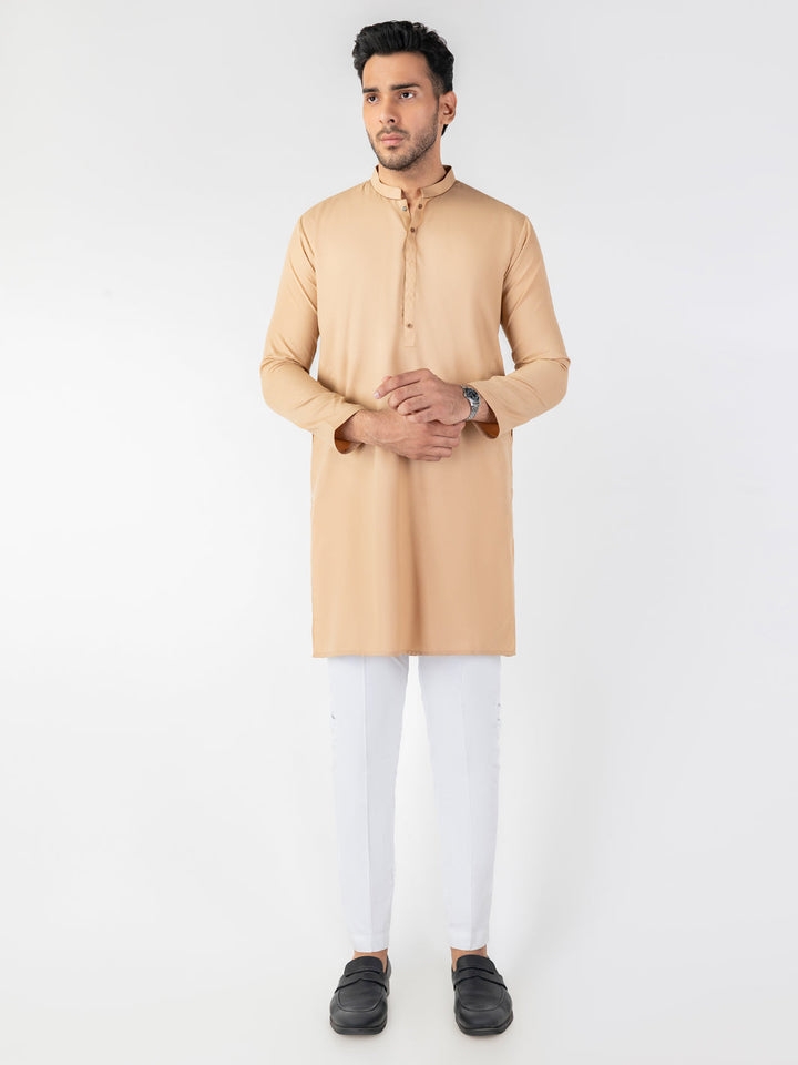 Blended Beige Kurta - Almirah