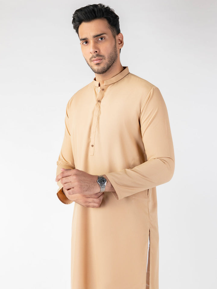 Blended Beige Kurta - Almirah