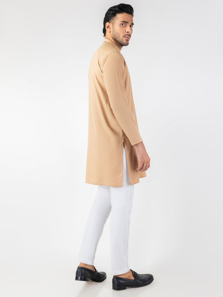 Blended Beige Kurta - Almirah