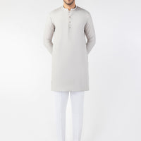 Blended Light Grey Kurta - Almirah