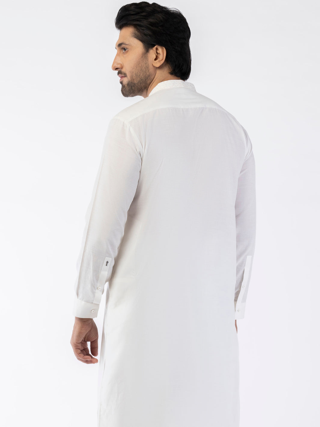 Blended White Shalwar Kameez- Almirah