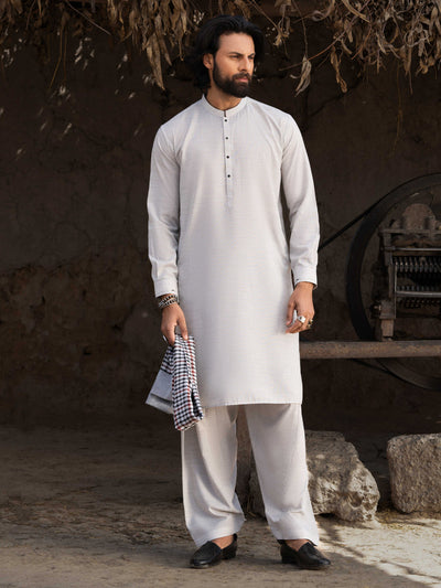 Blended Ash Grey Shalwar Kameez- Almirah