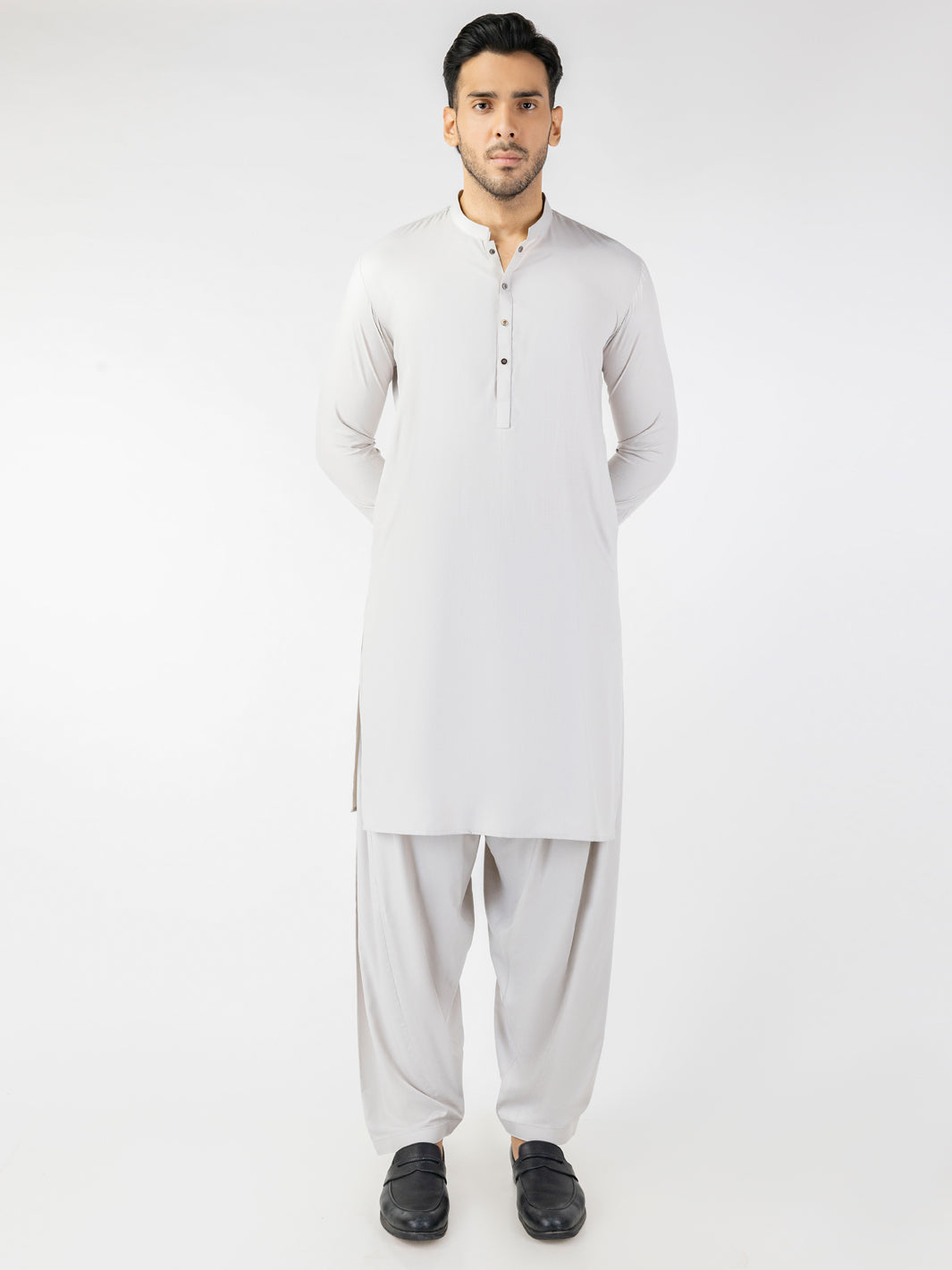 Blended Light Grey Shalwar Kameez- Almirah