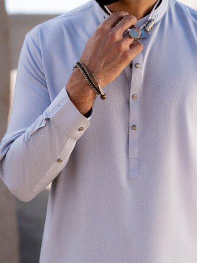 Blended Sky Blue Shalwar Kameez- Almirah